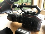 Panasonic AUEVA1 Compact 5.7K Super 35mm Cinema Camera with 2 X 128GB SD Cards, Batteries, Charger & Monitor (Lens optional) see below