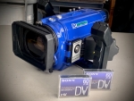 Sony DSR-PD100 miniDV/DVcam 3 CCD Stereo Camcorder with underwater housing/ wide angle.& Case